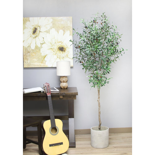 Primrue Faux Olive Tree Tree in Pot Liner & Reviews Wayfair